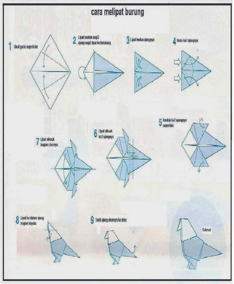 15+ Kerajinan Dari Kertas Origami Burung