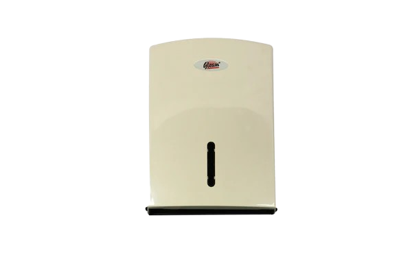 Forever Gleam Chemicals: Enhance Hygiene Efficiency with the Gleam Plastic White Interleave Hand Towel Dispenser