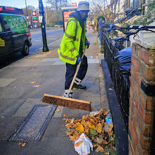 Musa cleaning Grove Road, Bow