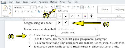 How to make bullets in MS Word 2021