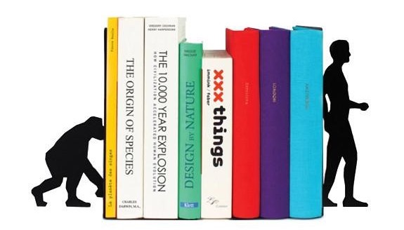 Clever “Evolution” Bookends