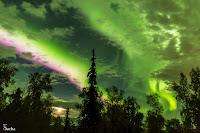 Zorza polarna sfotografowana 13.09.2017. Autor: Sacha Layos. Fairbanks, Alaska, USA