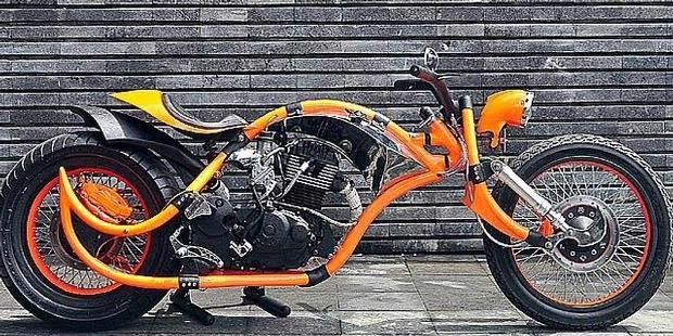 Harley Davidson from Honda mega pro modif  motor modif 