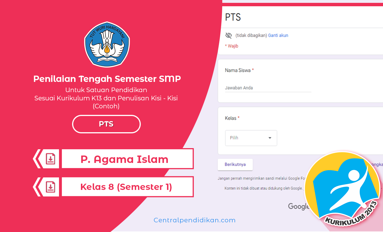 Contoh Soal PTS PAI Kelas 8 SMP 2022 Semester 1 (Ganjil)