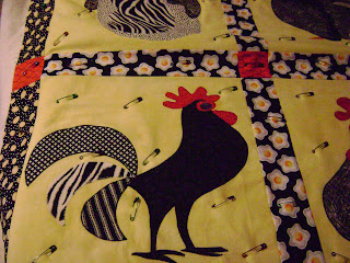 Rooster quilt block