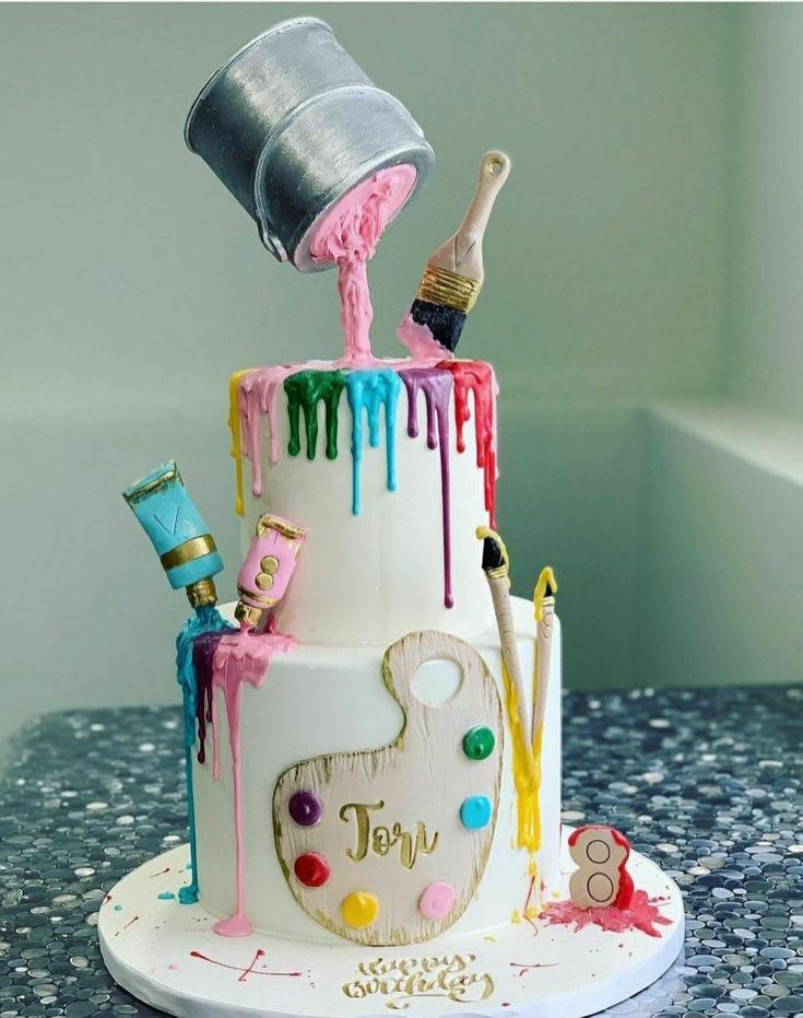 Art-Themed Graduation Party cake Ideas
