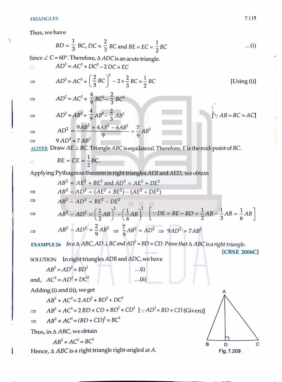 RD Sharma Class 10 | Chapter7: Triangles