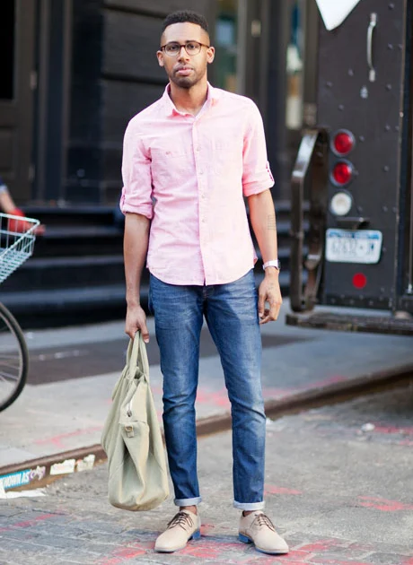 look masculino rosa