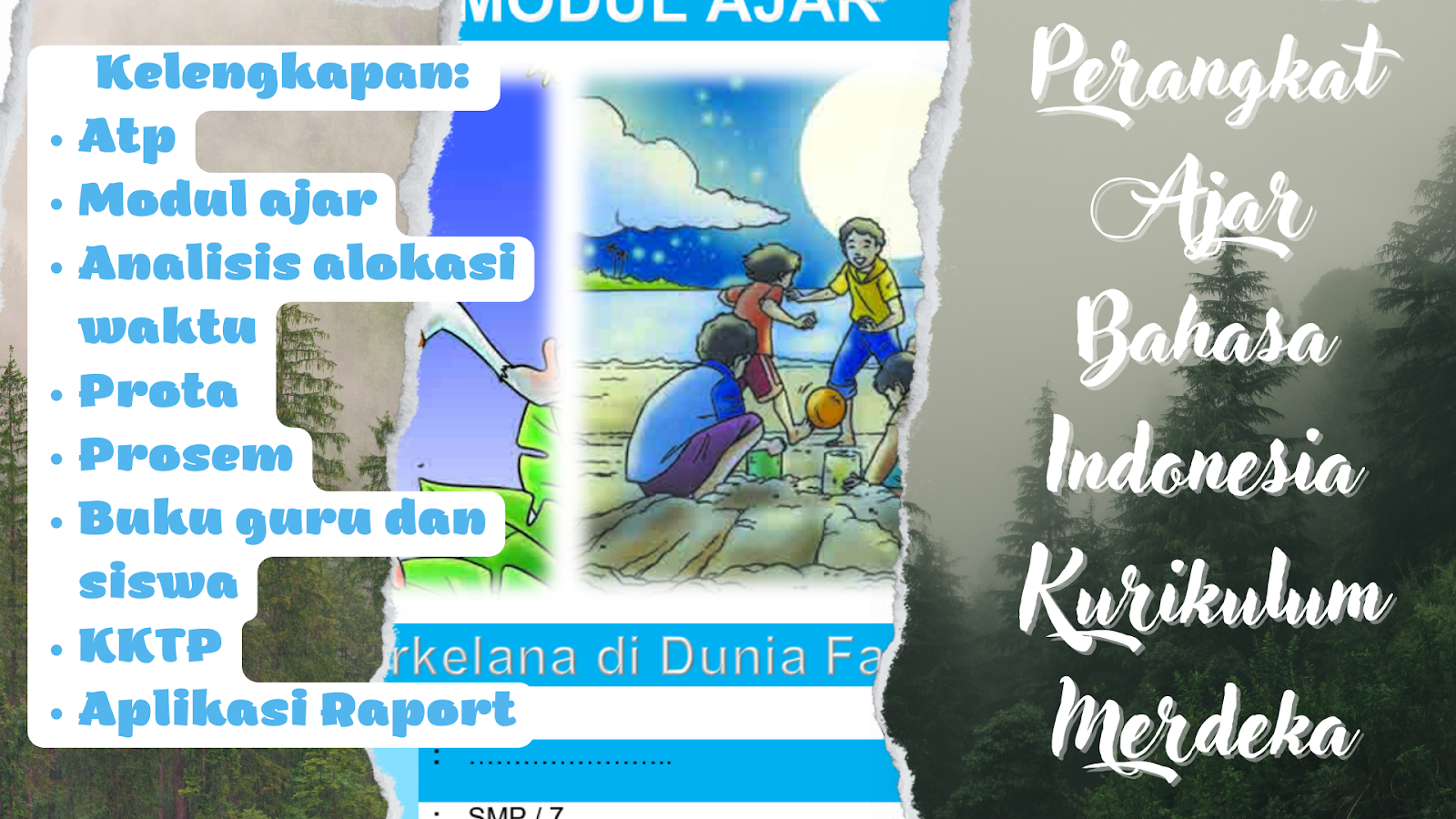 gambar kelengkapan perangkat ajar bahasa indonesia kelas 7 kurikulum merdeka