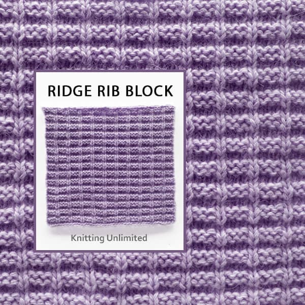 Ridge rib Knit Purl Block 44