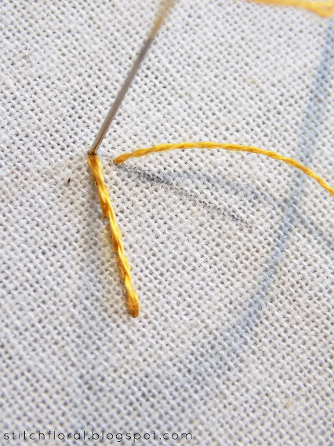 Stem stitch crash course, stem stitch tips