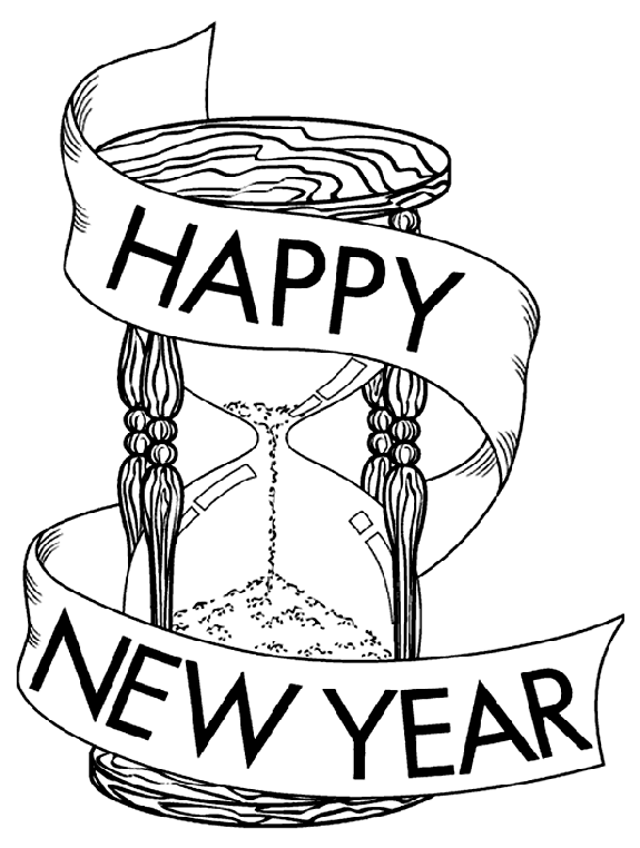 Download Coloring Pages: New Year's Coloring Pages Free and Printable