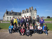 This group pic is taken in front of the castle that is in town, . (img )