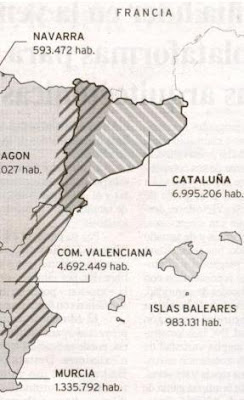 Le Monde sostiene que el idioma valenciano se habla en Lleida, Andorra y parte de Aragón.