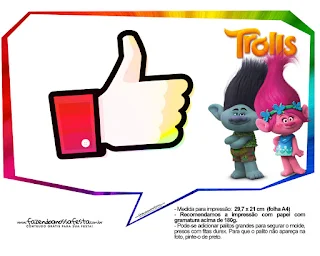 Trolls Dialogue Globes that you can use for Toppers or for you Photo Booth.