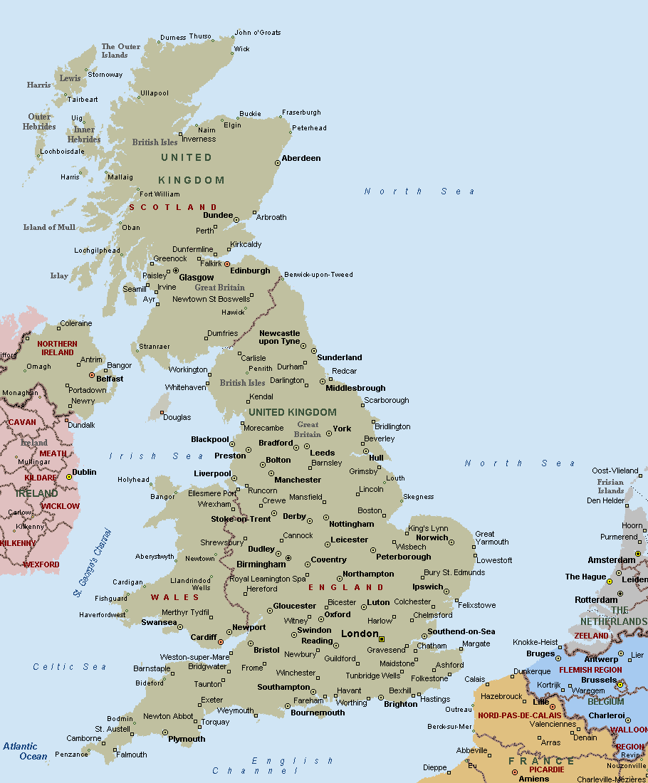 Map Uk Towns ... Map Of UK Cities And Regions - ...