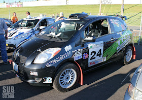 Tag Rally Sport Toyota Yaris in the paddock at 2013 Oregon Trail Rally