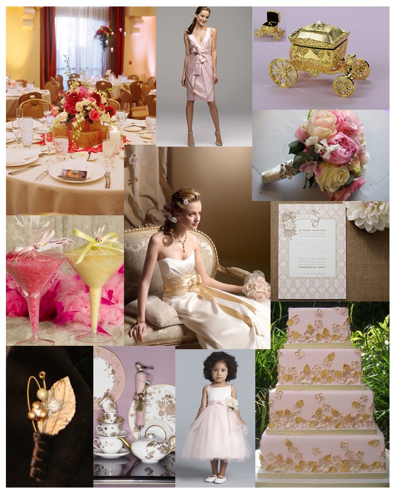 blush) and gold wedding.