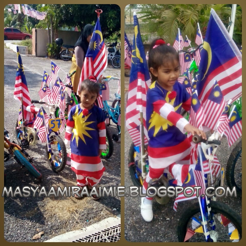 Hias Basikal Dengan Bendera Malaysia