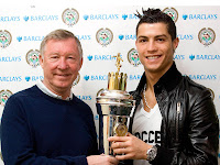 Cristiano Ronaldo with Alex ferguson