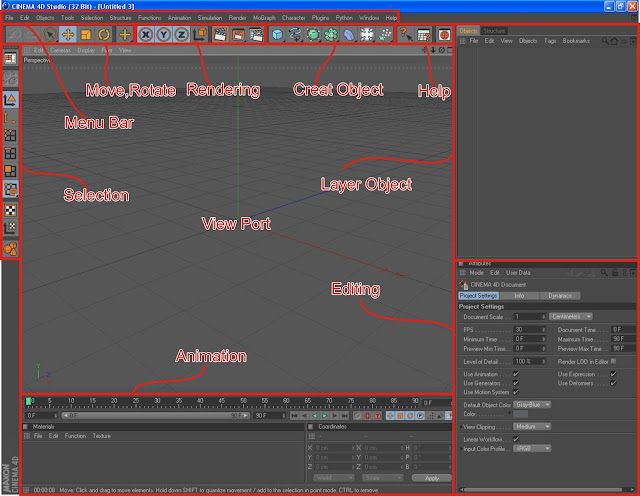  Mengenal Interface Program Animasi Cinema 4D