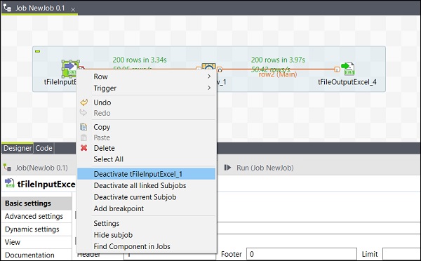 Activating/Deactivating a Component 
