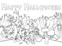 Winnie The Pooh Halloween Coloring Pictures