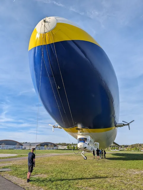 Zeppelin landing in Friedrichshafen Germany