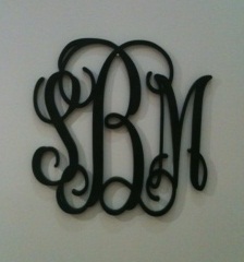 wooden monogram