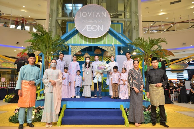 AEON TERUSKAN KOLABORASI BERSAMA IKON INDUSTRI Koleksi ready-to-wear (RTW) Ilham Nusantara oleh Dato' Jovian Mandagie SEMPENA RAYA 2022 Eksklusif untuk AEON