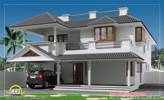 Sloping Roof house with Cellar Floor - 309 Sq M (3325 Sq. Ft) - February 2012