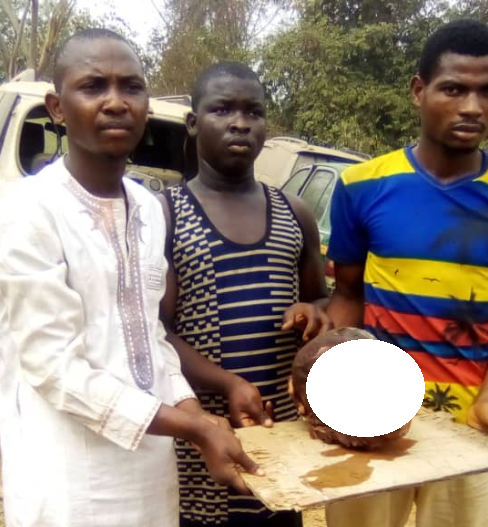 Alfa and his accomplices arrested for stealing the head of a corpse for money rituals (graphic photos)