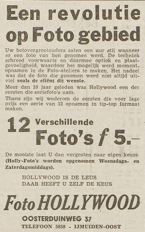 Advertentie Foto Hollywood, 1947