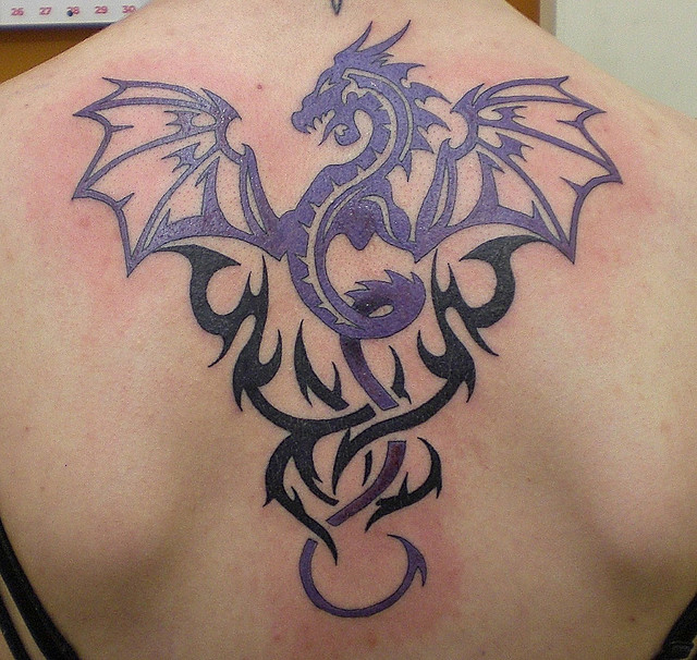 Tribal Dragon Tattoo