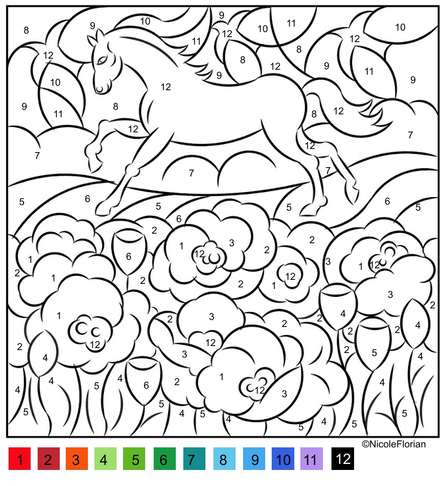 Nicole's Free Coloring Pages: COLOR BY NUMBER * COLORING PAGES
