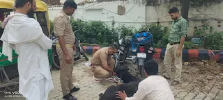 मेजारोड पुलिस ने घायल मवेशी का करवाया इलाज