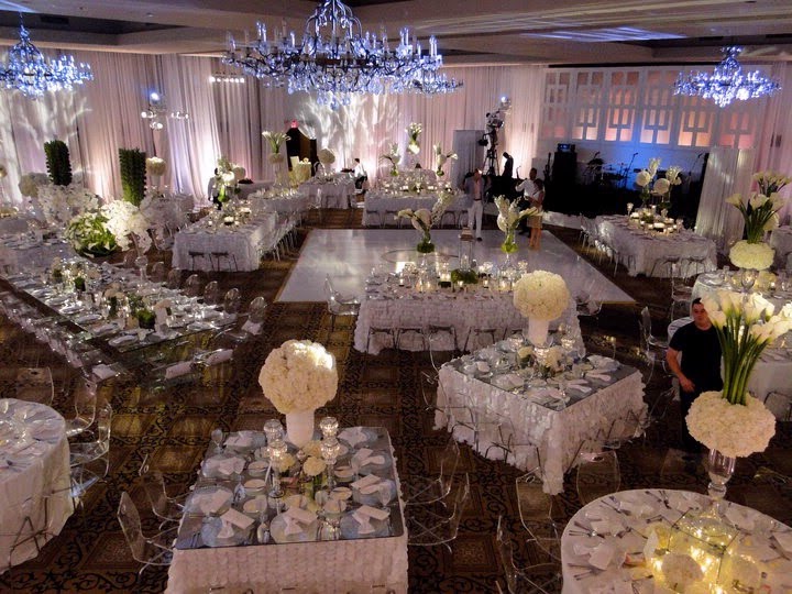 Round and Rectangle Wedding Reception Table Layout