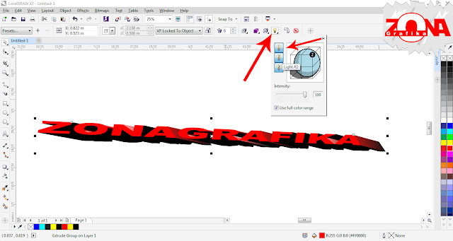 Cara Membuat Tulisan 3D dengan Corel Draw X7
