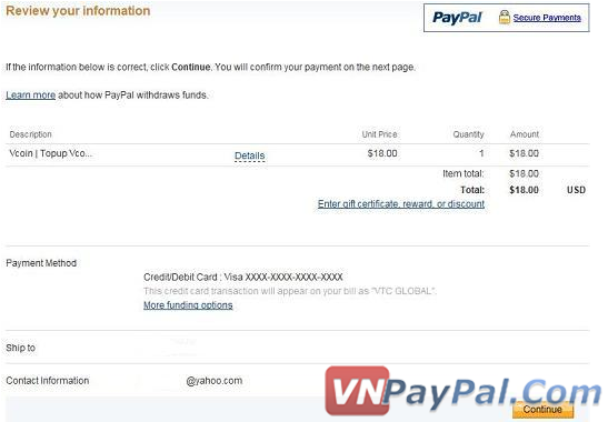 Hướng Dẫn Thanh Toán Trực Tuyến Với Thẻ VISA và PayPal