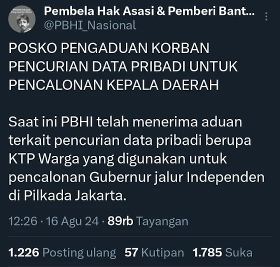 Pasangan calon independen Pilgub Jakarta Beredar Seruan Aksi TANGKAP DHARMA PONGREKUN (Calon Independen Jakarta) atas Tuduhan Mencatut KTP