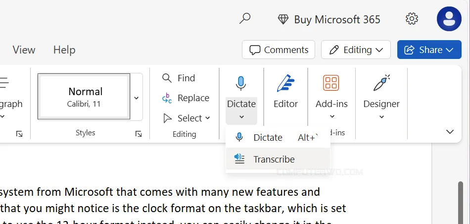 Word Transcribe