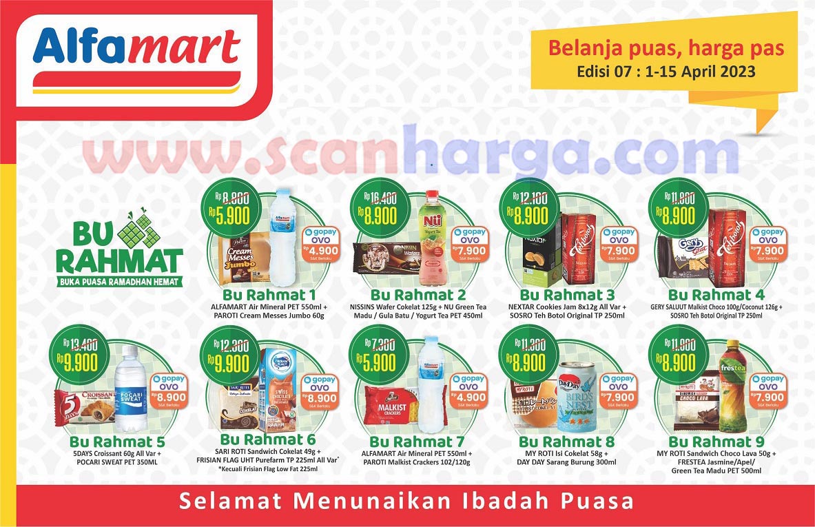 Promo ALFAMART BU RAHMAT 1 - 15 April 2023