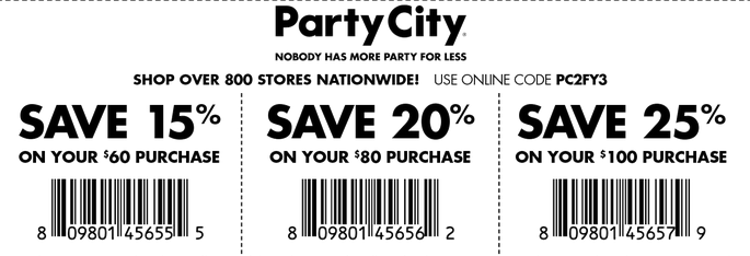 party city coupons