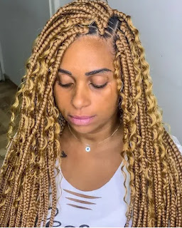 African Braiding Hairstyle with Butterfly Braids