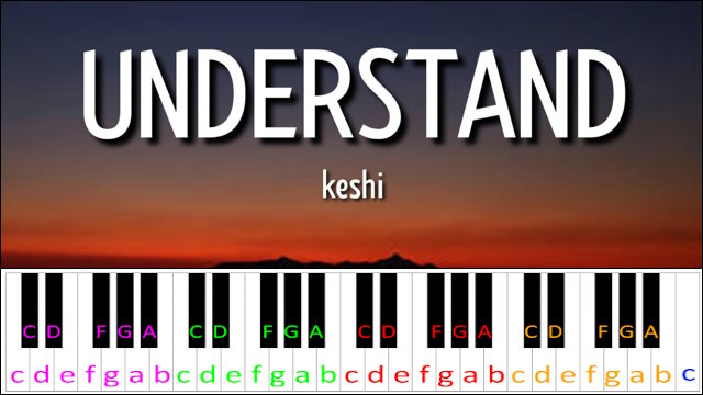 UNDERSTAND by keshi Piano / Keyboard Easy Letter Notes for Beginners