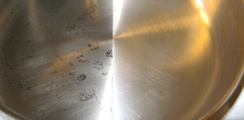 Cleaning Pans in the Galley