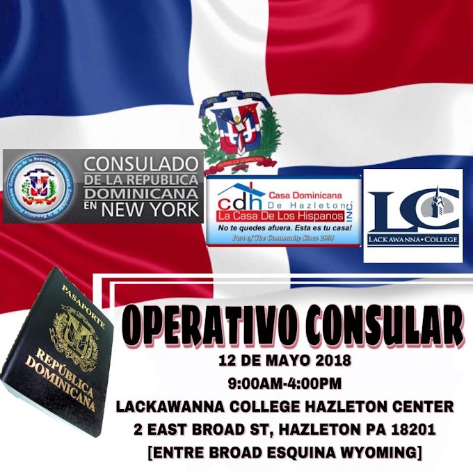 Anuncian Operativo Consular en la Casa Dominicana en Hazleton