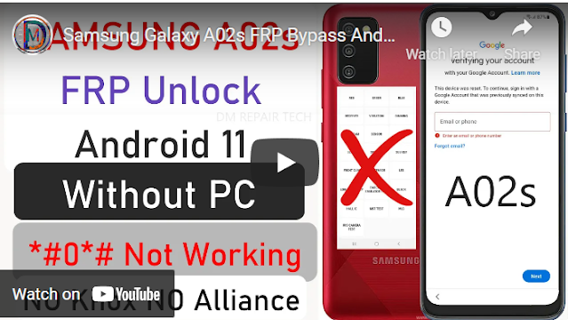 frp unlock samsung a02s u4 google account remove