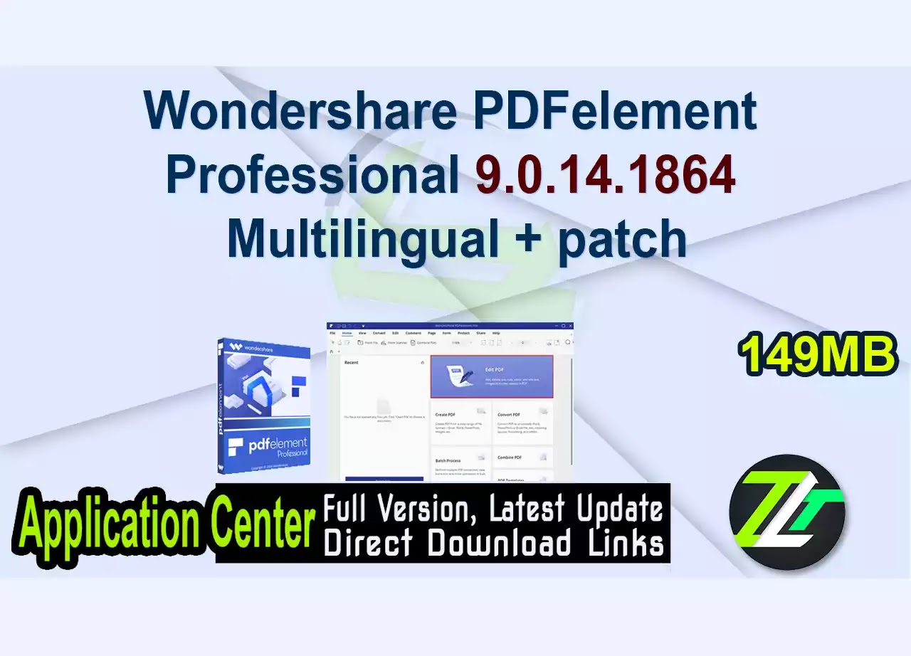 Wondershare PDFelement Professional 9.0.14.1864 Multilingual + patch