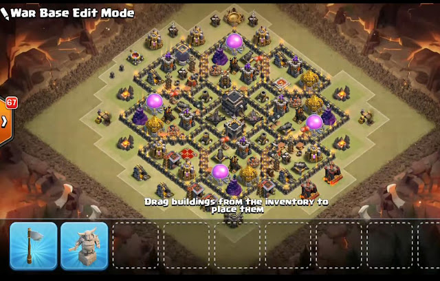 Th9 War Base 2017 With Bomb Tower Anti Everything Anti Valkyrie Anti 2 Star Anti 3 Star